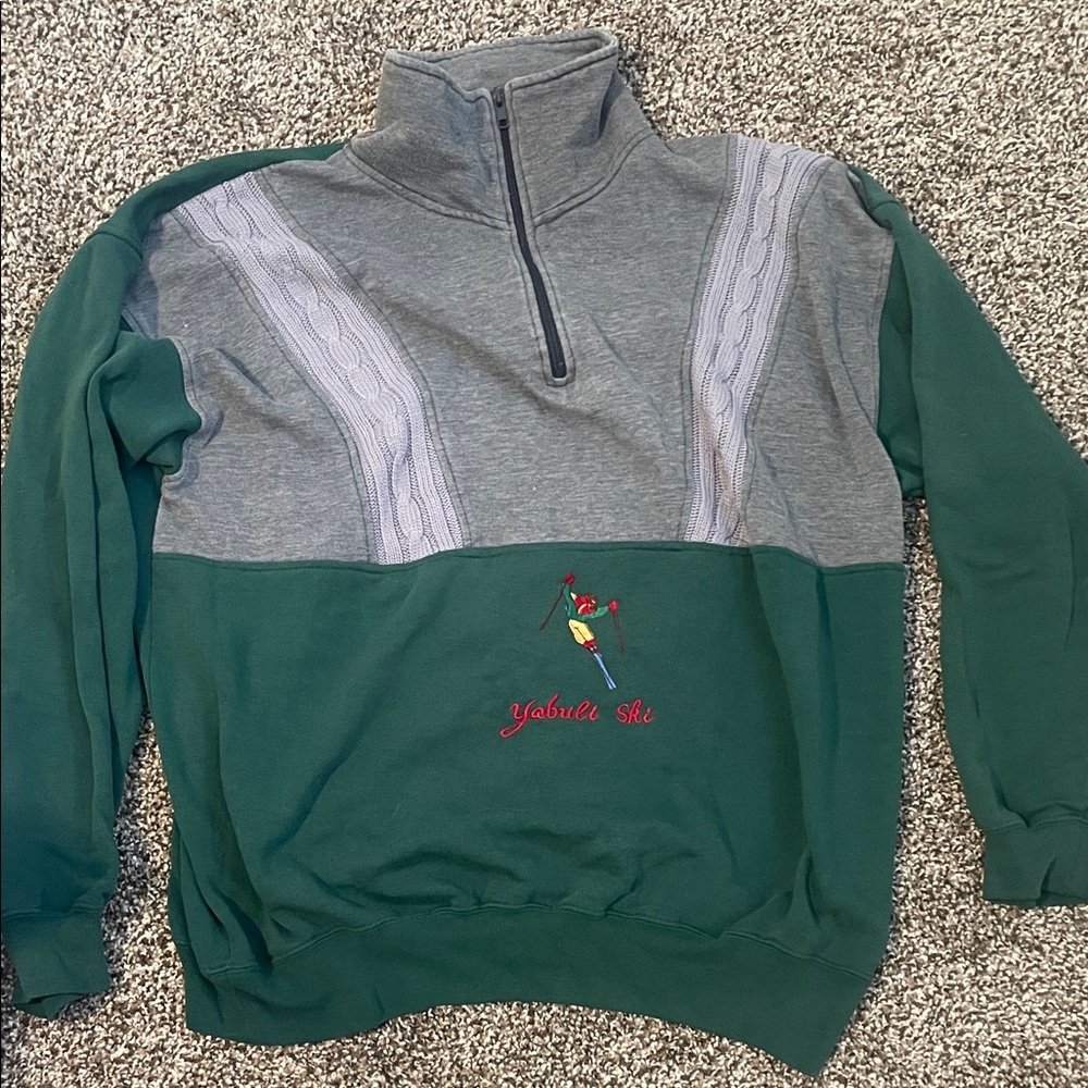 Vintage Zip-Up Ski Sweater